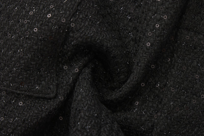 Black Tweed Shorts