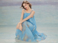 BLUE PRINTED DRESS
