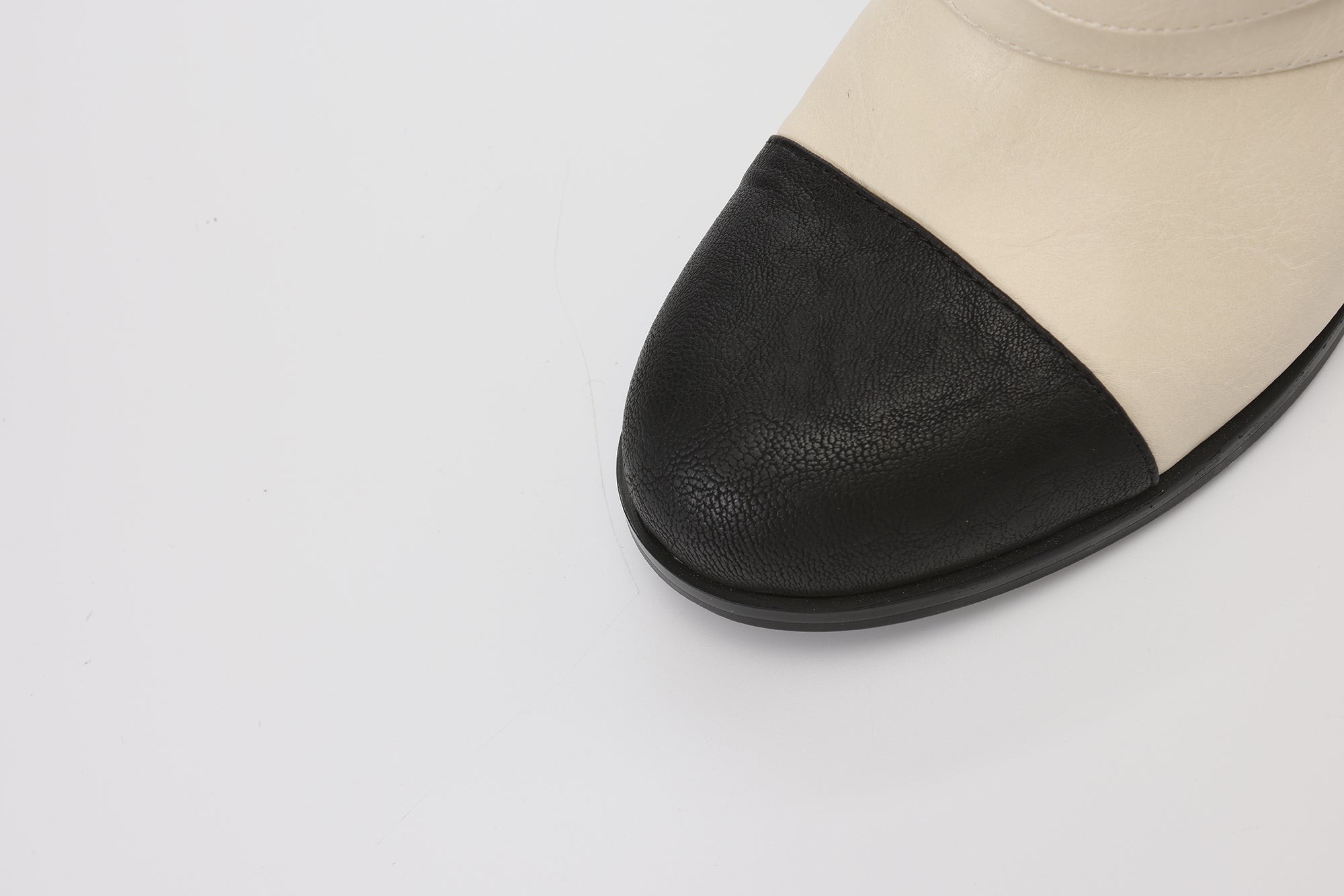 White Metal-Buckled Knee-High Boots