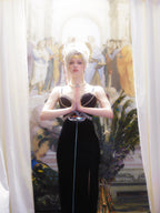 BLACK RHINESTONE DRESS