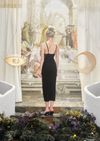 BLACK RHINESTONE DRESS