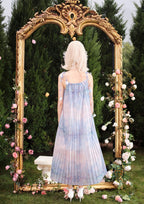 BLUE PRINTED MAXI DRESS