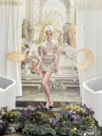 GOLD TWEED TANK TOP & SKIRT