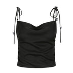 BLACK ACETATE TANK TOP