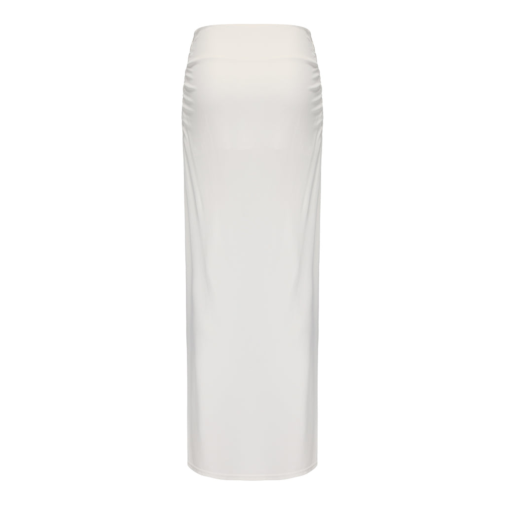 White Side Split Skirt