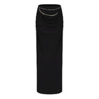 Black Side Split Skirt