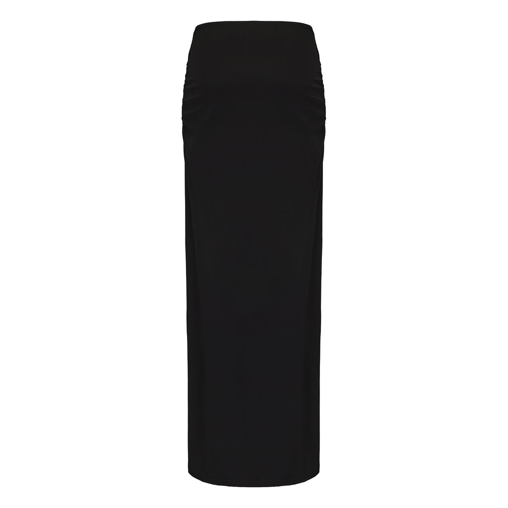 Black Side Split Skirt