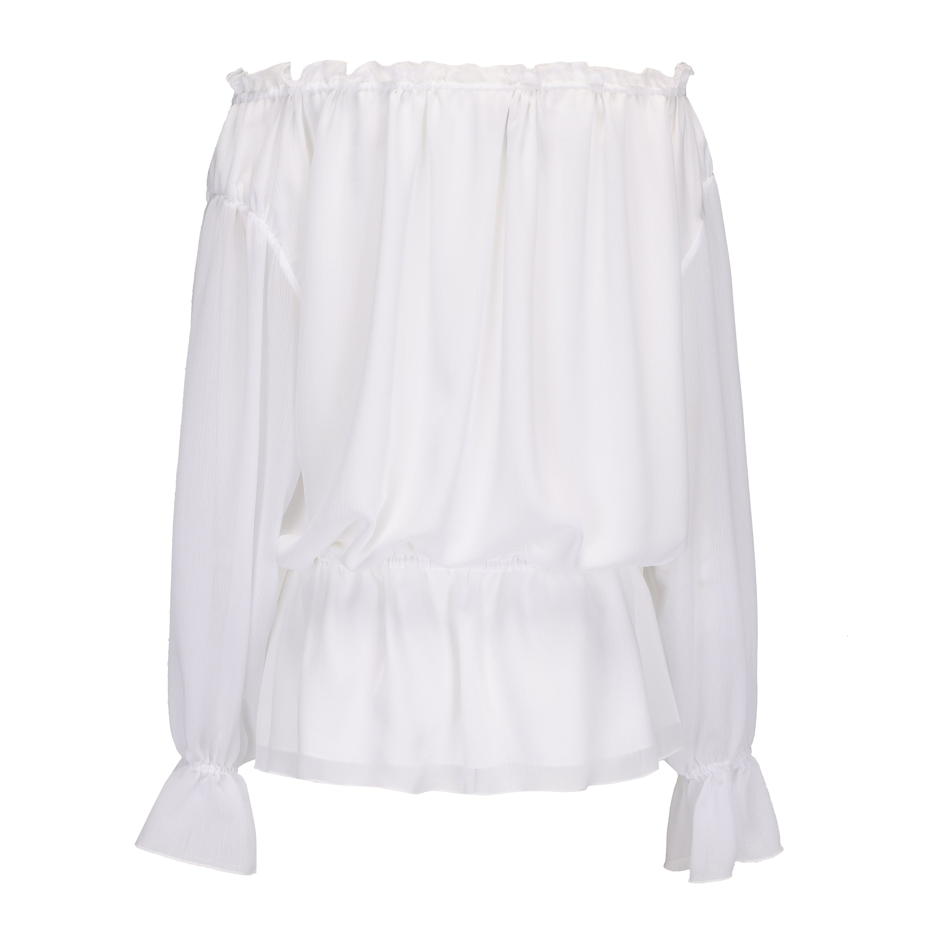 White Off-shoulder Shirt