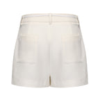 White Tencel Shorts