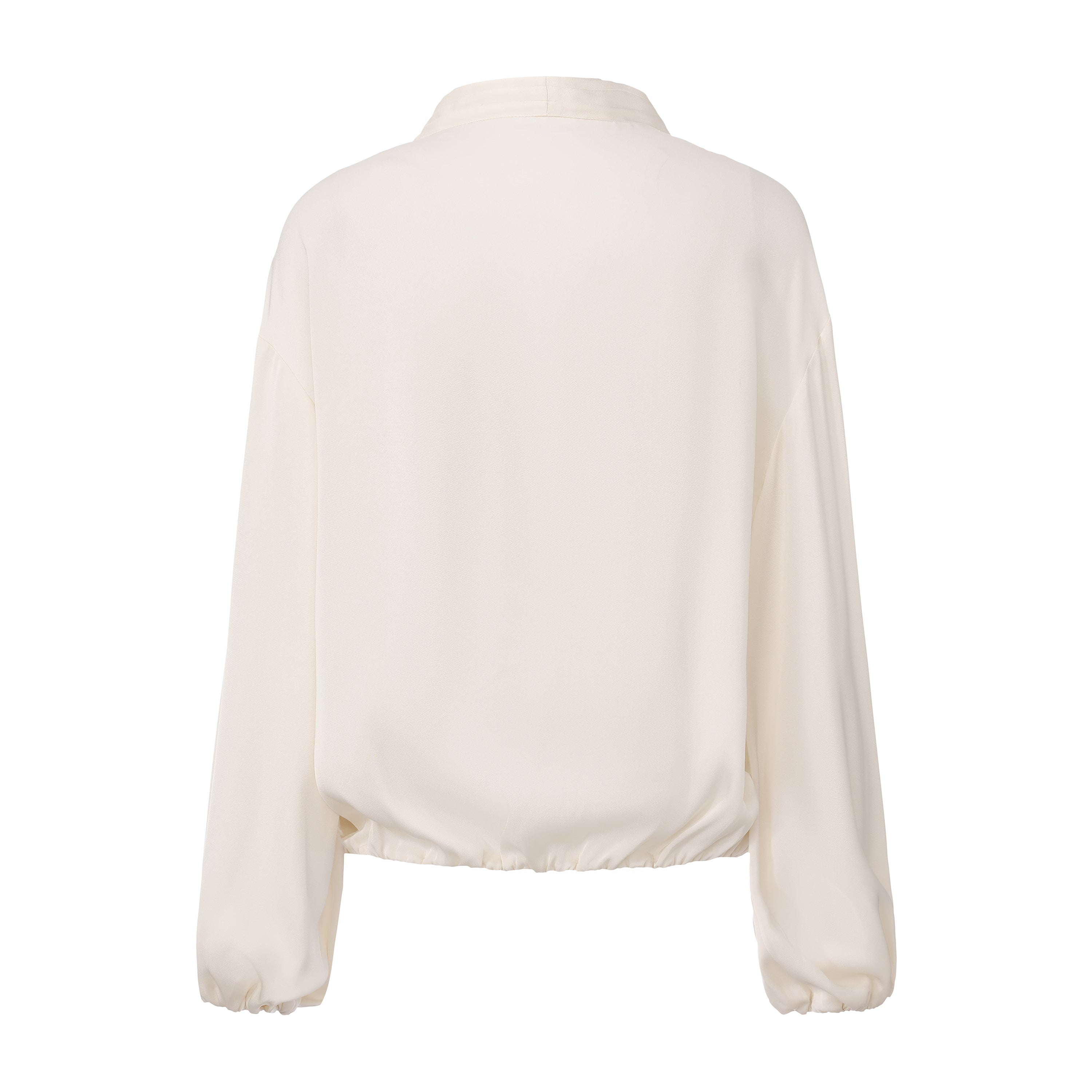 White Satin Ribbon Blouse