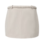 Light Grey A-Line Skirt with Beaded