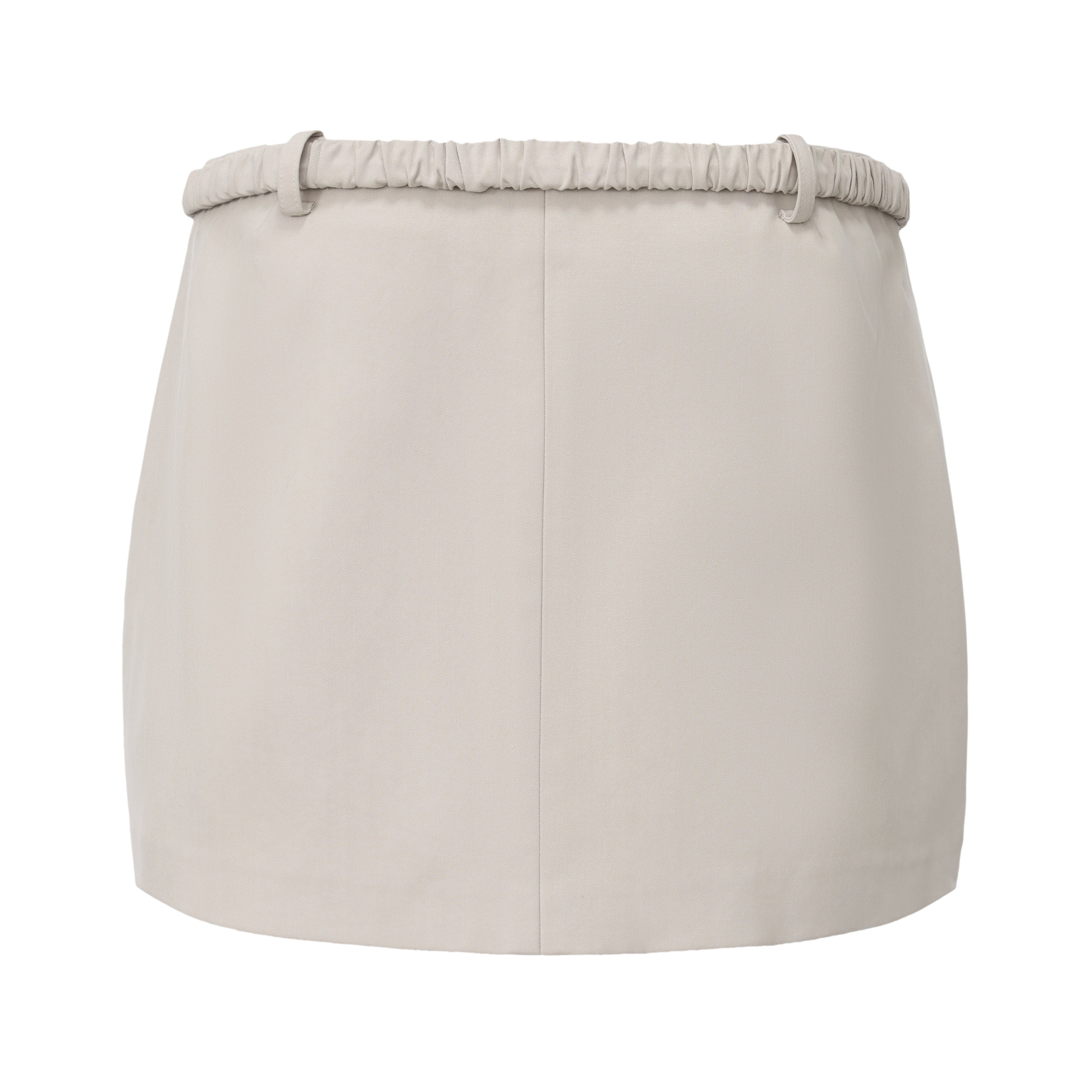 Light Grey A-Line Skirt with Beaded