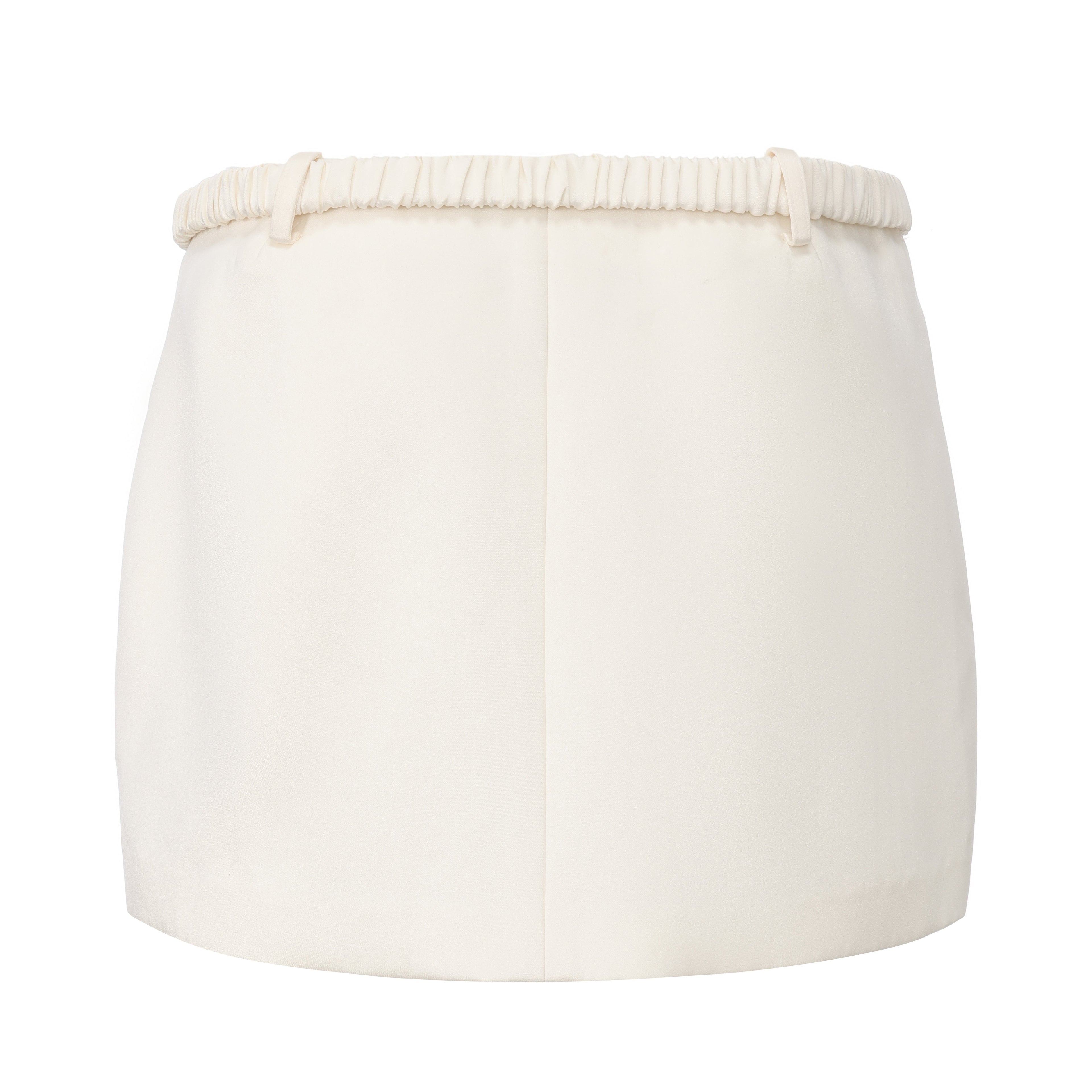 White A-Line Skirt with Beaded