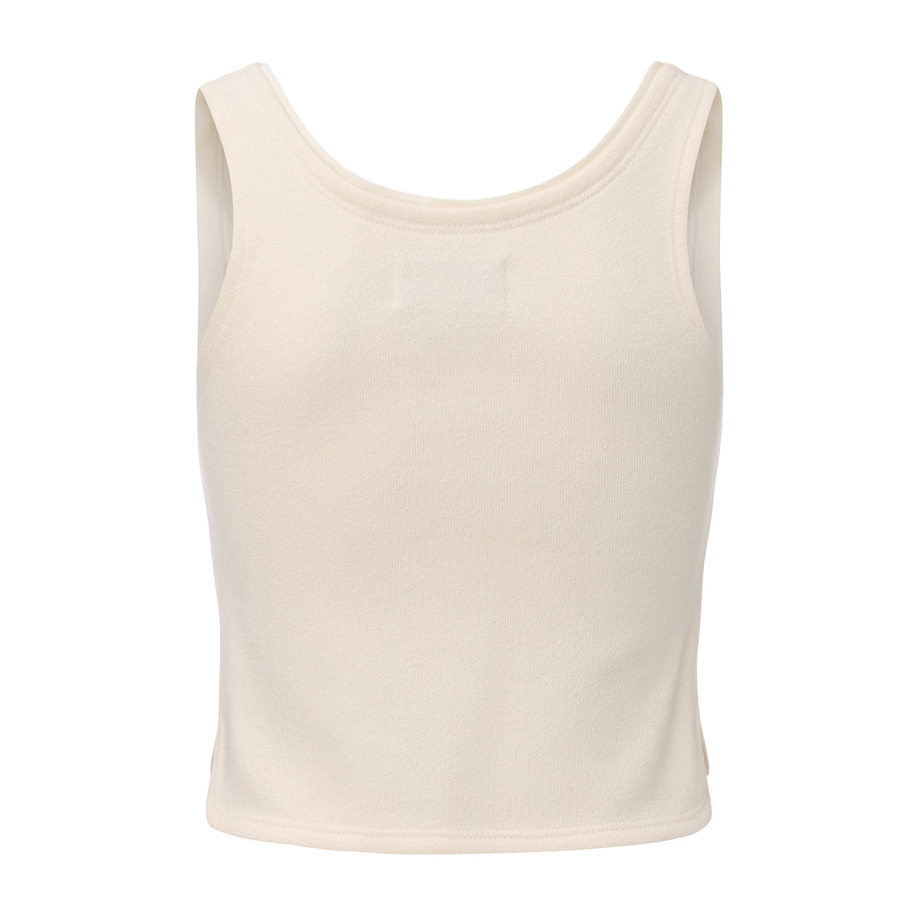 White knit halter top