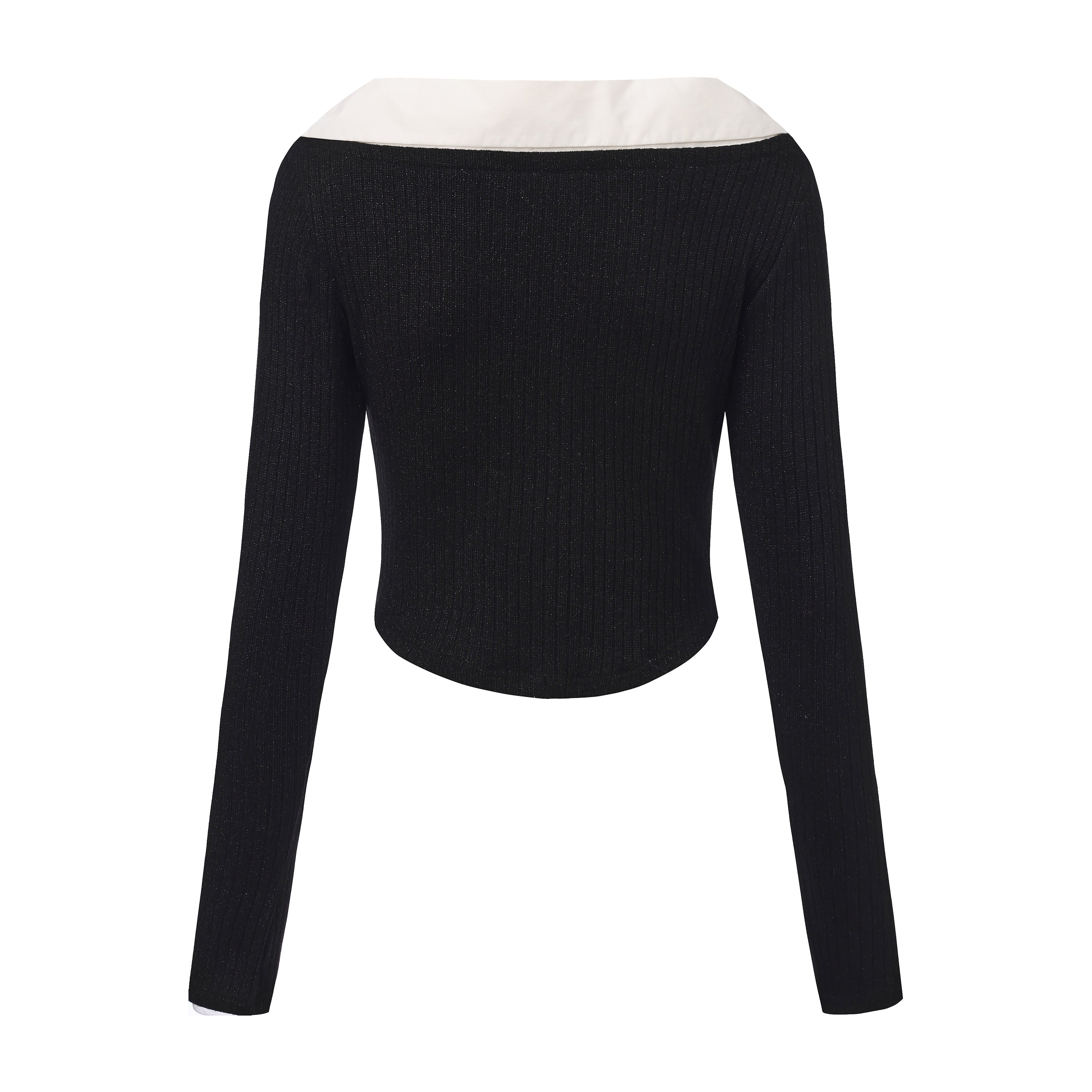 Black Knit Patchwork Base Layer