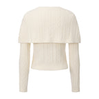 White Iris Pearl Knit Cape Cardigan / Pants