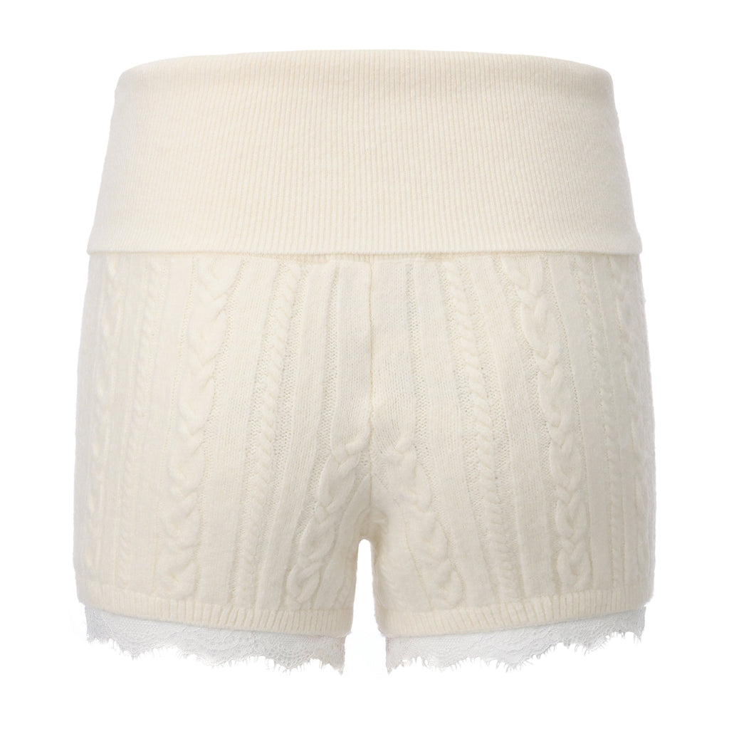 White Iris Pearl Knit Cape Cardigan / Pants