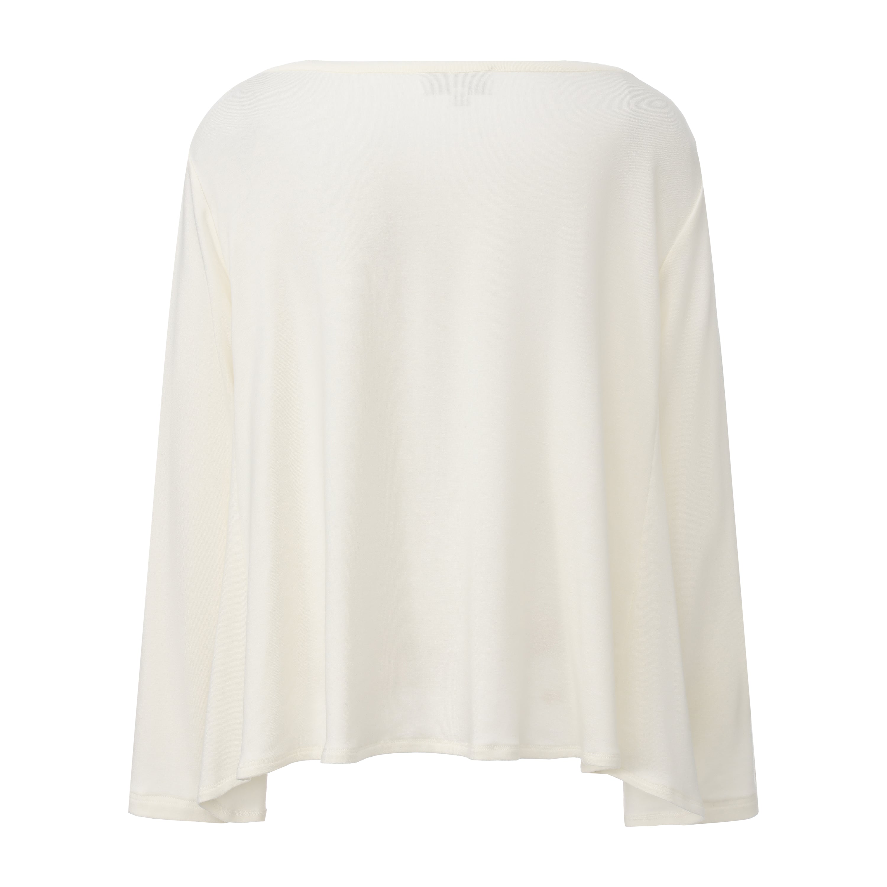 White Lace Panel Oversized Mock Two-Piece Base Top