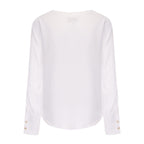 White V-neck Chiffon Shirt