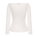 White Faux Two-piece Top