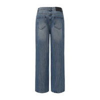 Straight-Leg Beaded Jeans