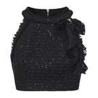 Black Woven Halter Top & Dress