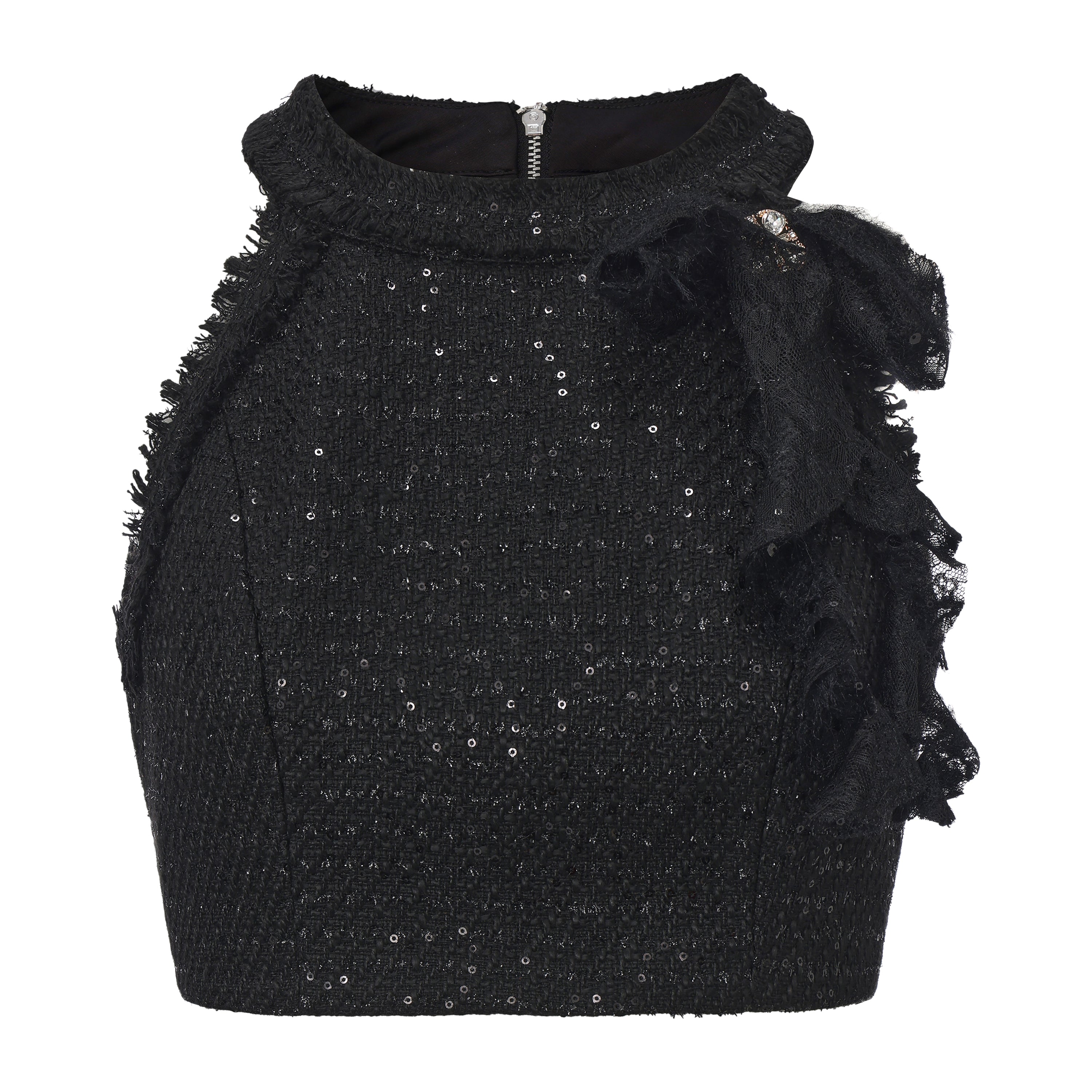 Black Woven Halter Top & Dress