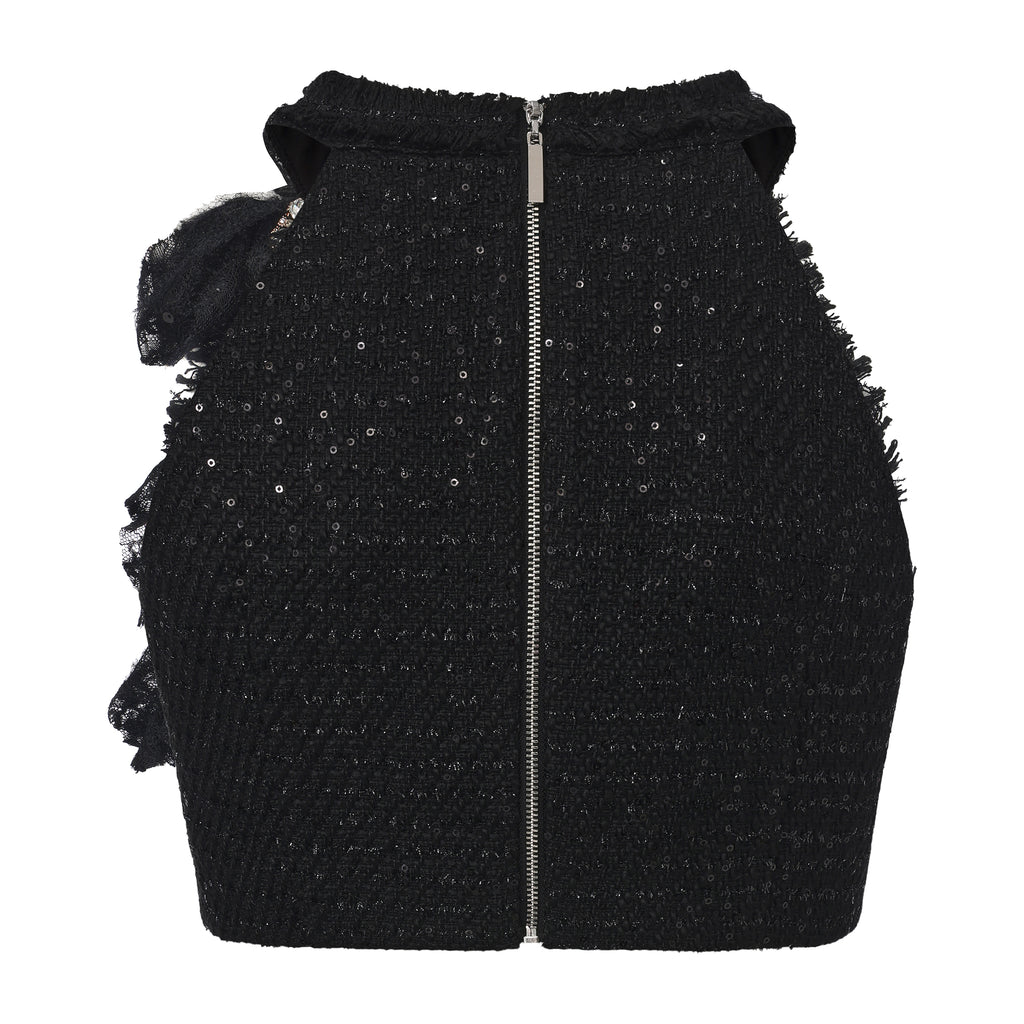 Black Woven Halter Top & Dress