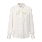 White Button-Row Blouse