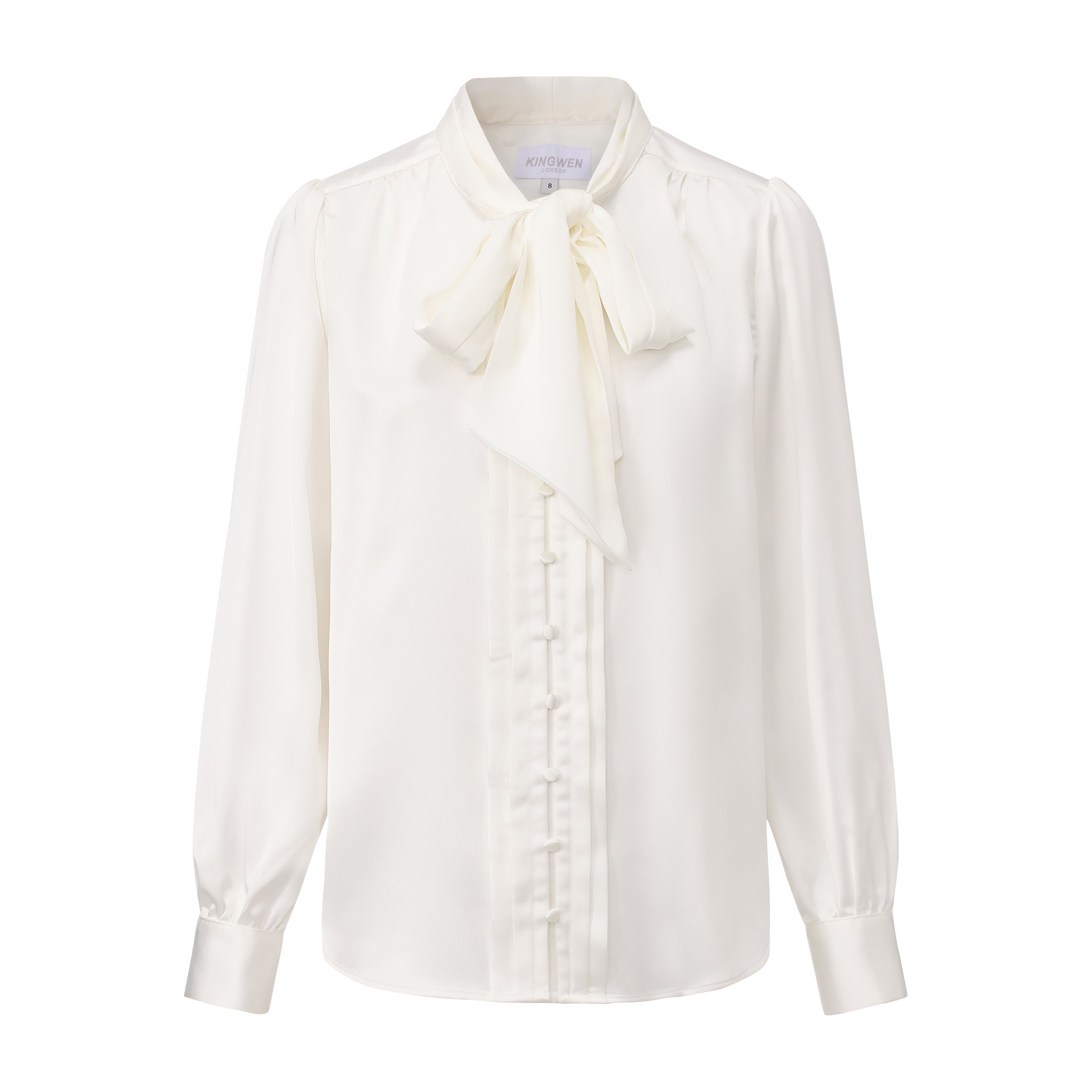 White Button-Row Blouse