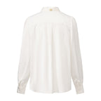 White Button-Row Blouse
