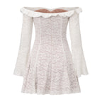 White Lace Off-The-Shoulder Dress