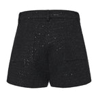 Black Tweed Shorts