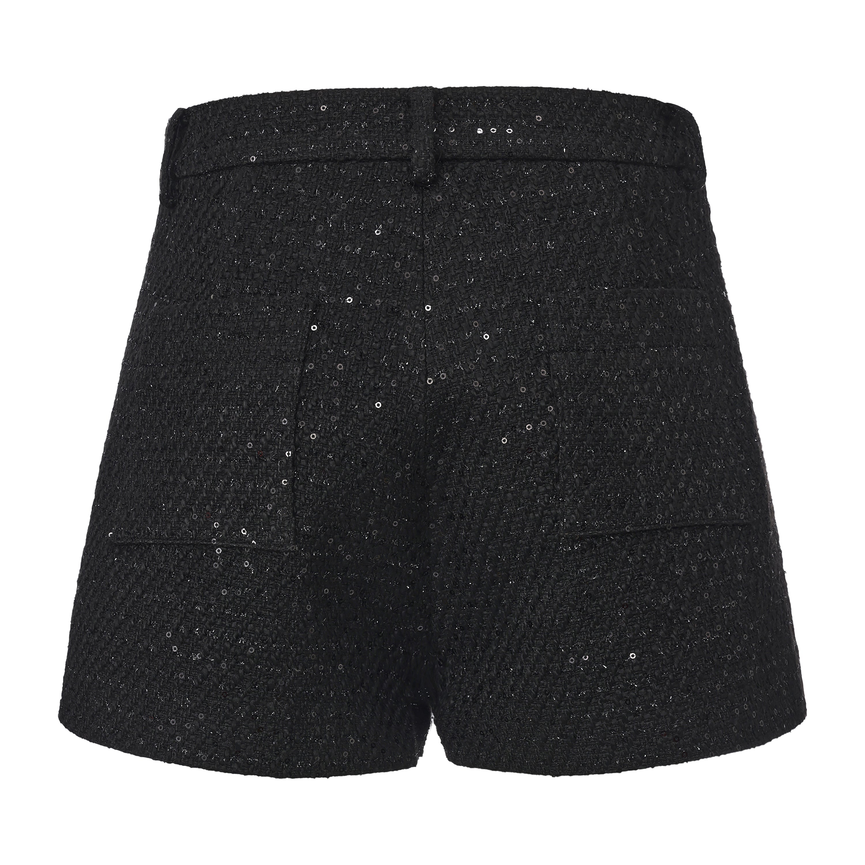 Black Tweed Shorts