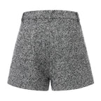 Gray Looped Woolen Shorts