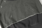 Splited Distressed Hoddie