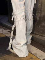 White Punk Bondage Pants