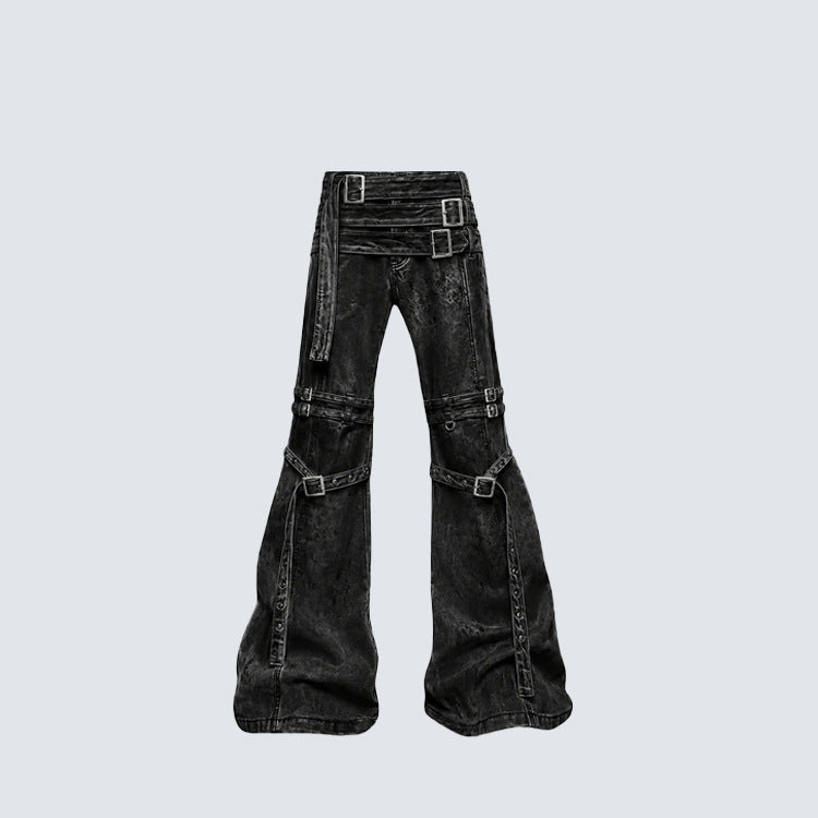 Black Punk Bondage Pants