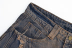 Heavy Wash Distressed Denim Pants