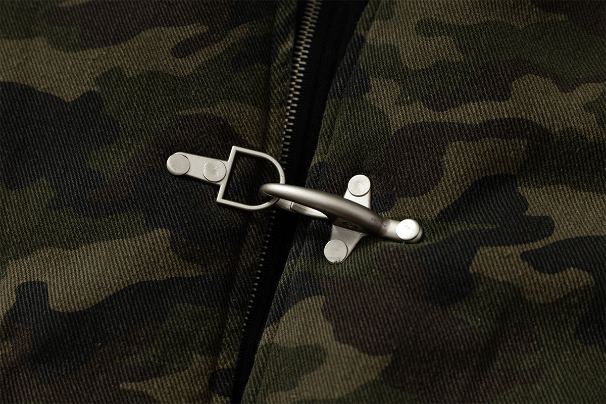 Army Green Hooded Layer Jacket