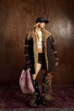 Brown Faux Fur Heavy Hunter Coat