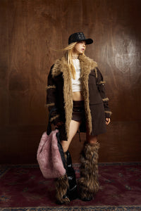 Brown Faux Fur Heavy Hunter Coat
