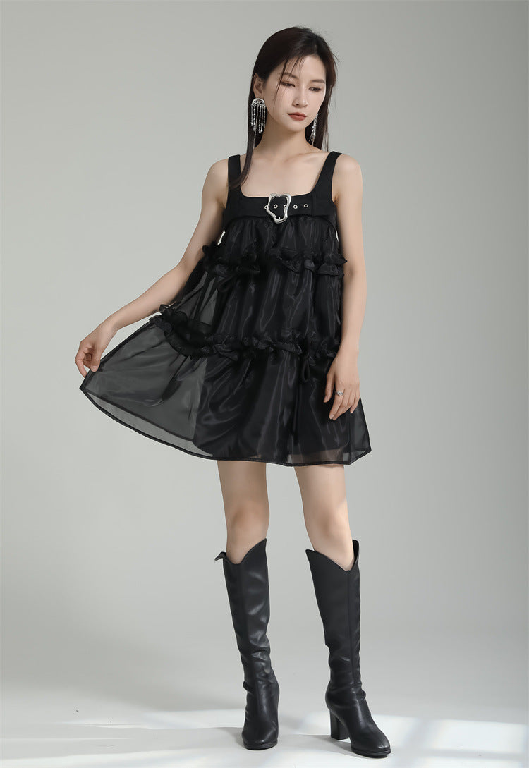 GATHERED BLET DRESS