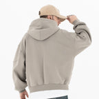 Oversized Double Pocket Zip Up Hoodies