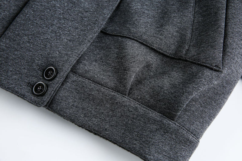 Grey Detachable Faux Fur Neck Hiking Jacket