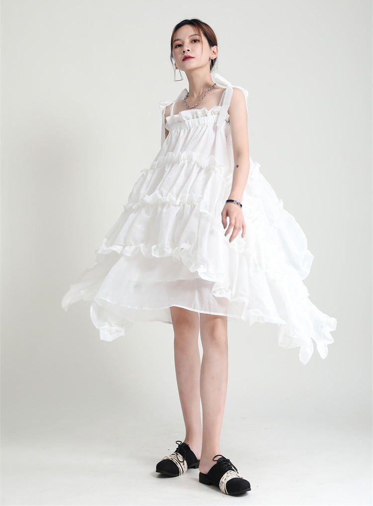 GATHERED STRING DRESS