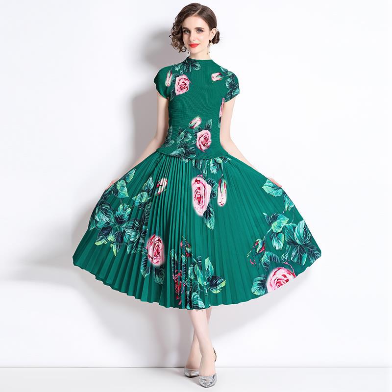 FLORA PLEATED DRESS