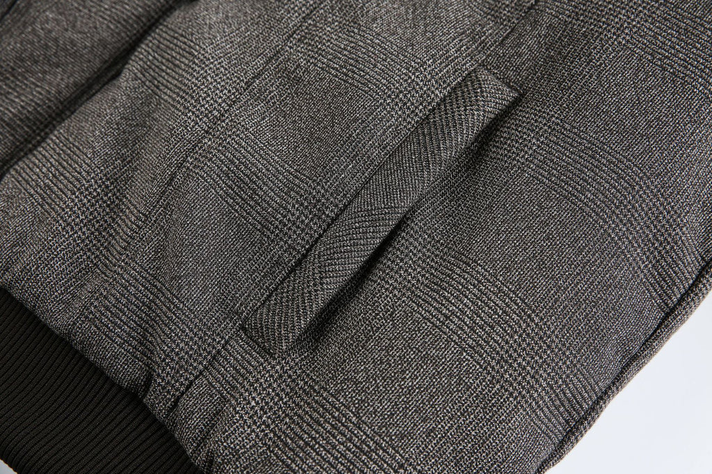 Grey Faux Fur Hooded Flight Jacket