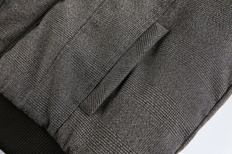 Grey Faux Fur Hooded Flight Jacket