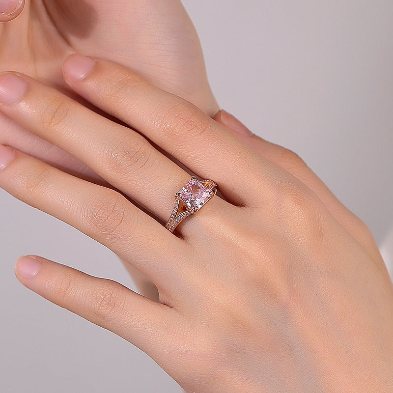 ROSE PINK SQUARED RING